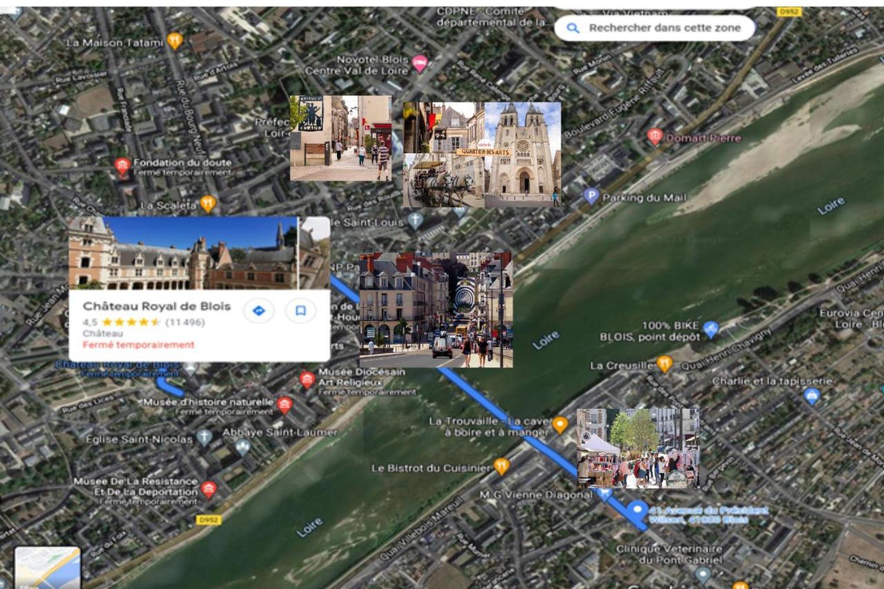 Grand Appart 9 Pers Centre Blois Parking Prive 1Voiture 10 Velos 5Min Chateau By Sweet Home Company Exterior foto
